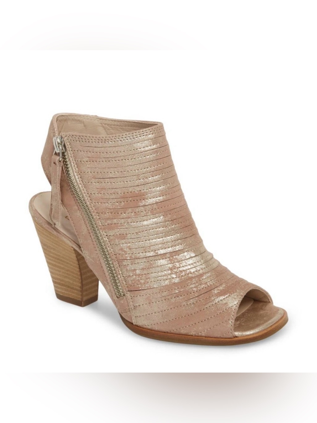 Paul Green Women’s Cayanne Peep Toe Bootie Sandal Size 5.5 Us 8 Gold Metallic